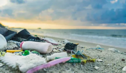 Garbage on the beach
